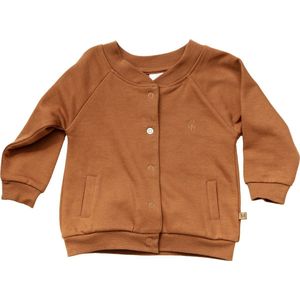 MXM Baby Jacket- Camel- Lange mouwen- Bomber- Drukknopen- Giraffe- Maat 62