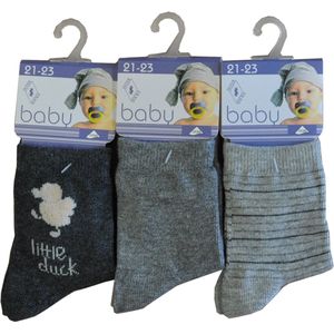 Baby / kinder sokjes duck - 21/23 - unisex - 90% katoen - naadloos - 12 PAAR - chaussettes socks