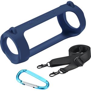 YONO Case geschikt voor JBL Flip 6 5 - Hoes - Siliconen - Donkerblauw