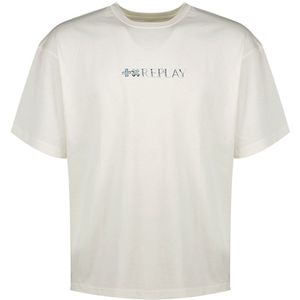 Replay Mmg351.000.23454 T-shirt Met Korte Mouwen Wit S Man
