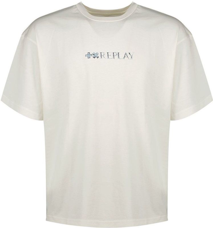 Replay Mmg351.000.23454 T-shirt Met Korte Mouwen Wit S Man