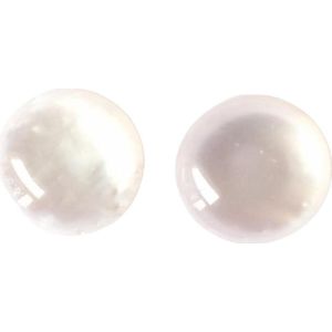 Clip oorbellen- Opaal wit- 14 mm-Charme Bijoux