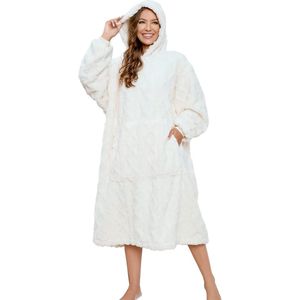 Oversized Draagbare Deken Hoodie - Unisex - Comfortabel en Warm - Eén Maat