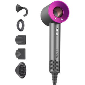 NOVIFY® Fohn - Fohnborstel - Haardroger met 5 opzetstukken - Fohn met Diffuser - 1600W - 2023