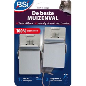 BSI - Muizenval - Sterk en betrouwbaar - Ongediertebestrijding - 2 stuks