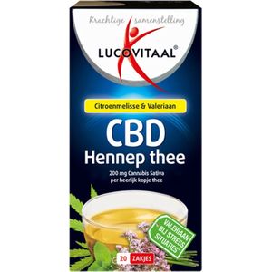 Lucovitaal Hennep CBD Thee Voedingssupplement - 20 Zakjes