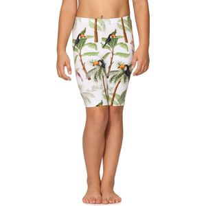 Merry Style Meisjes Leggings - Sport - Vrijetijdsbroek - Korte - Katoen - Wit/Palmen/Toucans - 110 - MS-MS10-406-LE