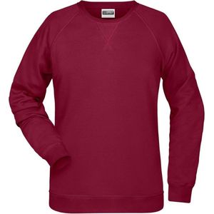 James and Nicholson Dames/dames Raglan Sweatshirt met lange mouwen (Wijn)