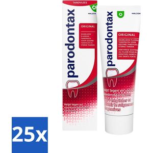25 x Parodontax - Tandpasta - Original - Versterkt Tandvlees & Verwijdert Tandplak - 75 ml - Tandpasta - Bloedend Tandvlees - Tandplak - Gezond Tandvlees - Fluoride