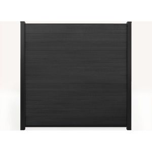 Set Premium Composiet Schutting Zwart - inclusief tuinpalen