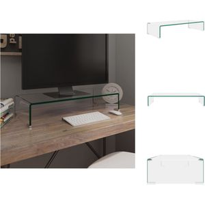 vidaXL TV-meubel - glas - 70 x 30 x 13 cm - transparant - Kast
