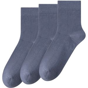 Allthemen Herensokken Katoen Sokken Normale Sokken Donkerblauw Multipack 3-Paar-One Size