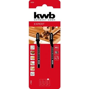 Kwb Decoupeerzaagbladen Voor Hout – HCS Staal, T-Schacht – Voor Fijne Zaagsneden – 2 Stuks