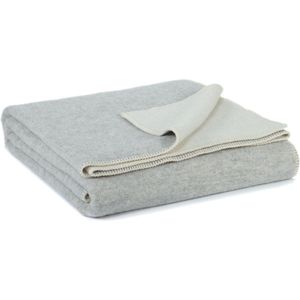 Most - Omkeerbare wollen bed deken Gray Violet - 200 x 220 cm - grijs-wit