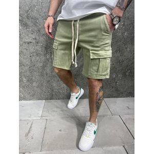 Mannen Stretch Korte Jeans Fashion Casual Slim Fit Hoge Kwaliteit Elastische Denim Shorts Mannelijke Gat Out Korte Jeans - W30