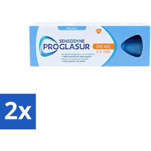 Sensodyne - Pro Glasur - Tandpasta - 6 Tot 12 Jaar - 50 ml - Voordeelverpakking - 2 stuks
