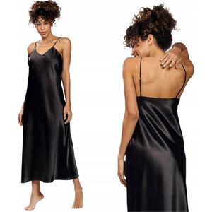 Iga hoogwardige satijn slipdress zwart S