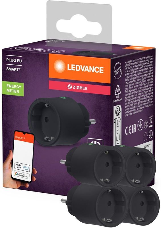 LEDVANCE SMART+ Smart Stopcontact - Zwart - ZigBee - Verpakking van 1