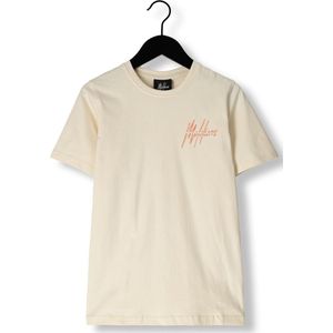 Malelions Space T-shirt Polo's & T-shirts Jongens - Polo shirt - Beige - Maat 128