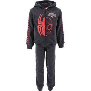 Marvel Spiderman Joggingpak / Trainingspak - Vest + Broek - Antraciet - Maat 98 (3 jaar)