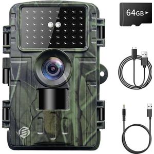 Equivera Wildcamera voor Buiten - Wildcamera met Nachtzicht - WiFi - Hoge Resolutie - Waterdicht - Wild Camera - Premium