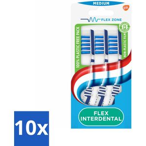 Aquafresh Tandenborstel Flex Interdental Medium 3 stuks per verpakking - Bulkverpakking - 10 stuks
