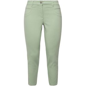 MIAMODA - Dames - Twillbroek slim fit pailetten-strepen - Mintgroen - Maat 44