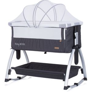 Chipolino Baby Boss Co-sleeper Met Schommelfunctie & Klamboe Anthracite