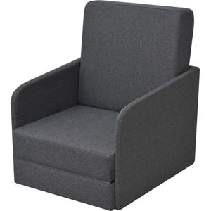 Slaapstoel - Uitklapbaar - Slaapbank - Logeerbed - Zetelbed - Slaapfauteuil - Vouwbed - 1 persoons - Zeer comfortabel - Grijs