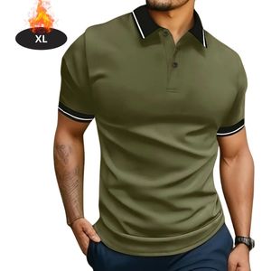 Livano Poloshirt Heren - T-Shirt Heren - Shirt - Overhemd - Polo Shirt - Legergroen - S