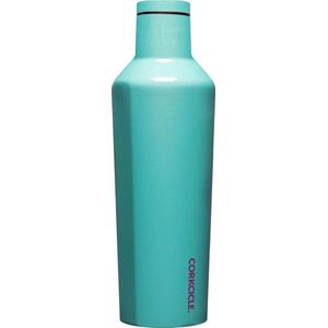 Corkcicle Thermos Drinkfles SPARKLE MERMAID 16oz. 475ml Canteen - Light Blue - Unicorn Magic Collection 2022 - Roestvrijstaal RVS