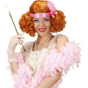 Widmann - Pruik Burlesque Rood - Rood - Carnavalskleding - Verkleedkleding