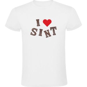 Chocoladeletters I Love Sint Heren T-shirt - sinterklaas - pakjesavond - chocola - december