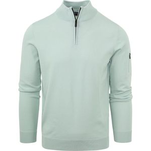 Suitable - Half Zip Trui Mintgroen - Maat XXL - Slim-fit