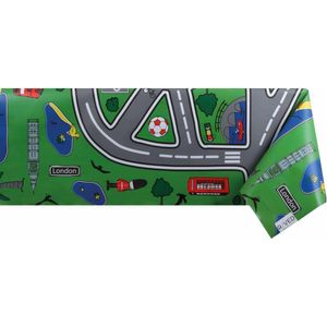 Raved Tafelzeil Speelkleed Autobaan  140 cm x  310 cm - PVC - Afwasbaar
