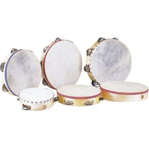 DIMAVERY Tamboerijn Hout - Sonoor - 25cm - Sonorous tambourine