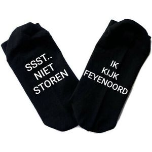 Rebelkidz - Sokken met tekst - ssst.. niet storen, ik kijk Feyenoord- Maat 39-42