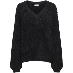 Jacqueline de Yong Trui Jdyjola Structure V-neck Pull K 15328348 Black Dames Maat - XL
