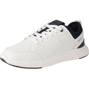 Marc O'Polo - 502 27803501 - Herentrainers - Wit-Navy - Imitatieleer