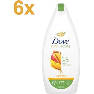 Dove Care by Nature Douchegel Uplifting Mango & Amandel – 6x 400 ml – Hydraterend en Verzorgend | Voordeelverpakking