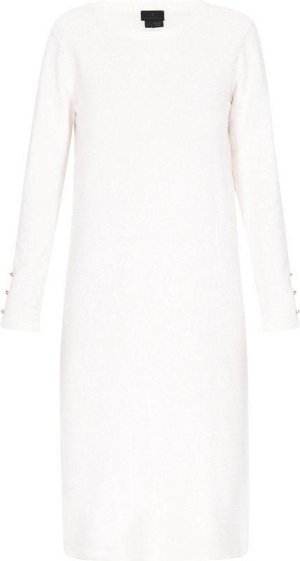 DreiMaster - Classic - Gebreide Jurk - Offwhite - 3/4 Lengte