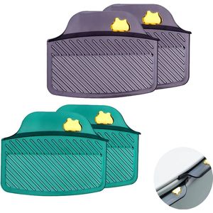 Toiletdeksel Lifter - 2 Stuks - Toiletbril Lifter - Toilet Bril Lifter - Wc Bril Lifter - Bril Handvat - Wc-Deksel Handvat - Toiletpot Bril Lifter Wc Accessoires - Toilet Bril Hygiënisch Optillen - Grijs, Groen