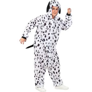 FUNIDELIA - Dalmatiër Onesie Kostuum - Wit - Voor Volwassenen