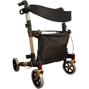 Premis - Provo Design - Rollator - Champagne - Lichtgewicht 7.5 kg - Max gebruikers gewicht 130 kg