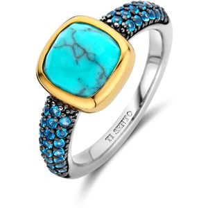 TI SENTO Dames Ring - 925 zilver - Turquoise - Maat 16.00 mm / maat 50 - 12331TQ