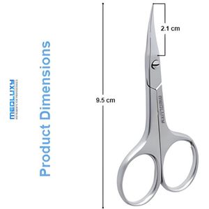 Medluxy - Nagelriemschaar - Vellenschaar - Gebogen - Spits / Scherp punt - Huidschaar, Nagelriemknipper voor verwijderen van nagelriemen, Cuticle Cutter