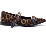 POSH by Poelman - Ballerina - Bruin / Zwart - Gulia - Imitatieleder