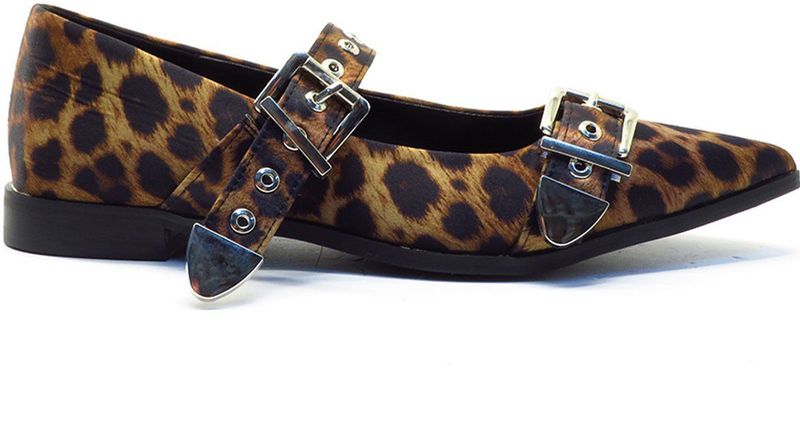 POSH by Poelman - Ballerina - Bruin / Zwart - Gulia - Imitatieleder