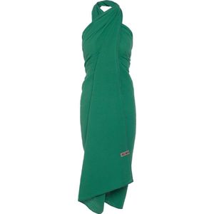 Knit Factory Liv Pareo - XL Sjaal - Sarong - Stranddoek - Strandlaken - Strandjurk voor Dames - Bright Green - Duurzaam & Milieuvriendelijk - 100% Biologisch katoen