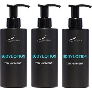 Bodylotion Zen Moment 300 ml - met pomp - zwarte fles - set van 3 stuks - Voordeelverpakking